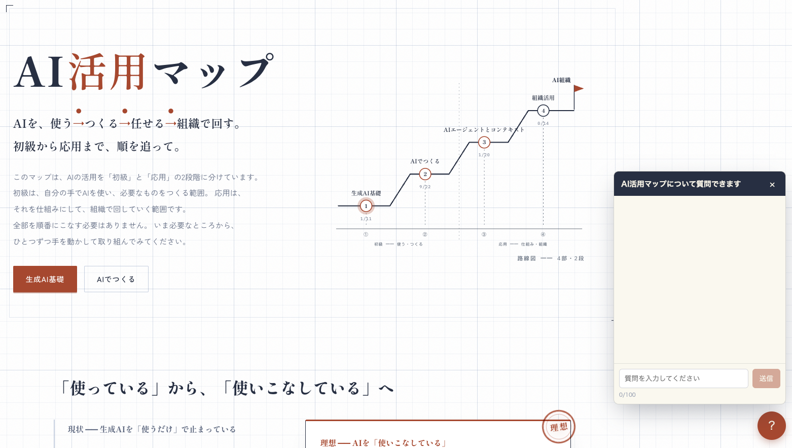 スクリーンショット - AI活用マップのチャットボット