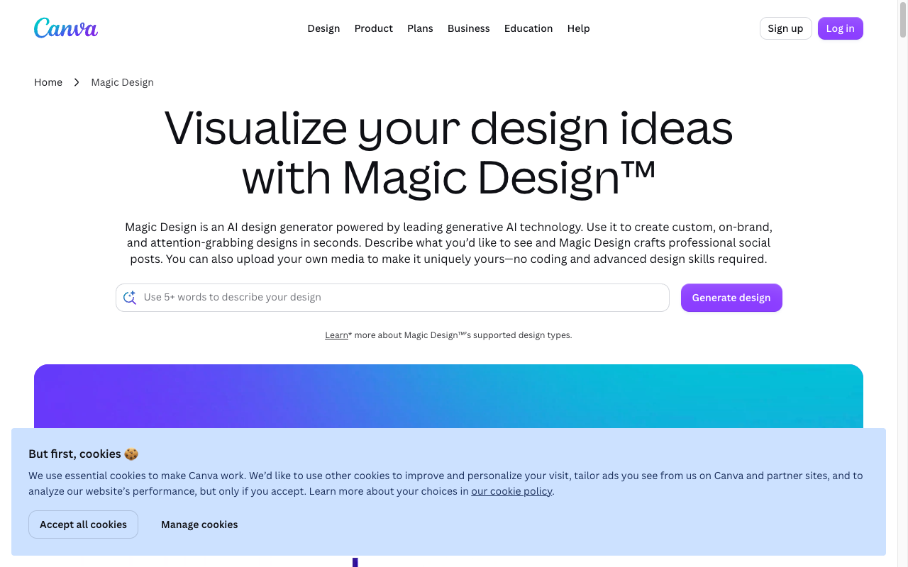 スクリーンショット - Canva Magic Design