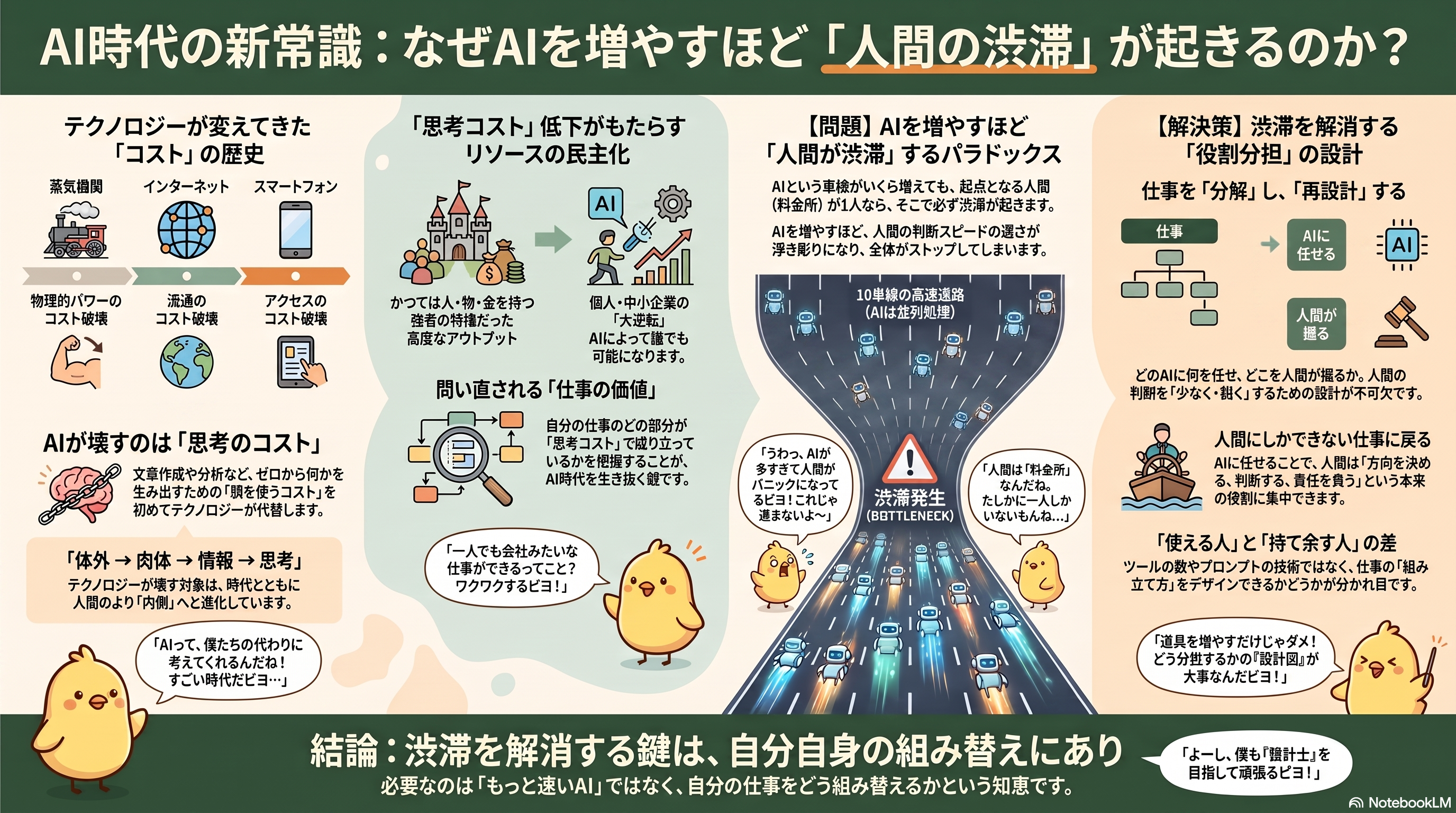 infographic - AIが壊すのは思考のコストだ
